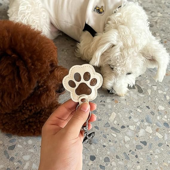 FurEver Paw Leather Keychain