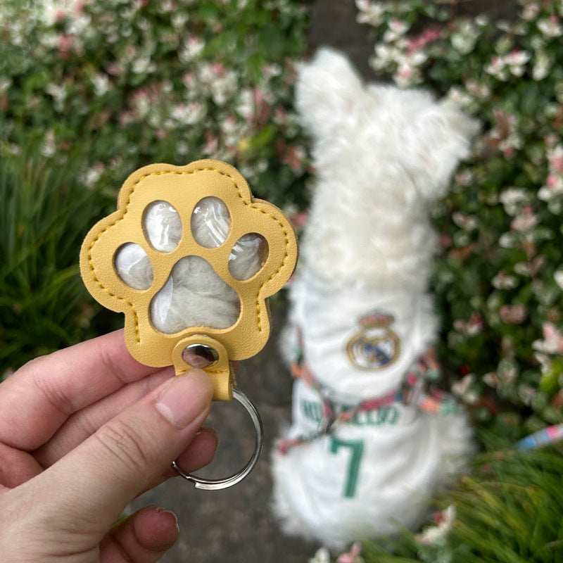 FurEver Paw Leather Keychain
