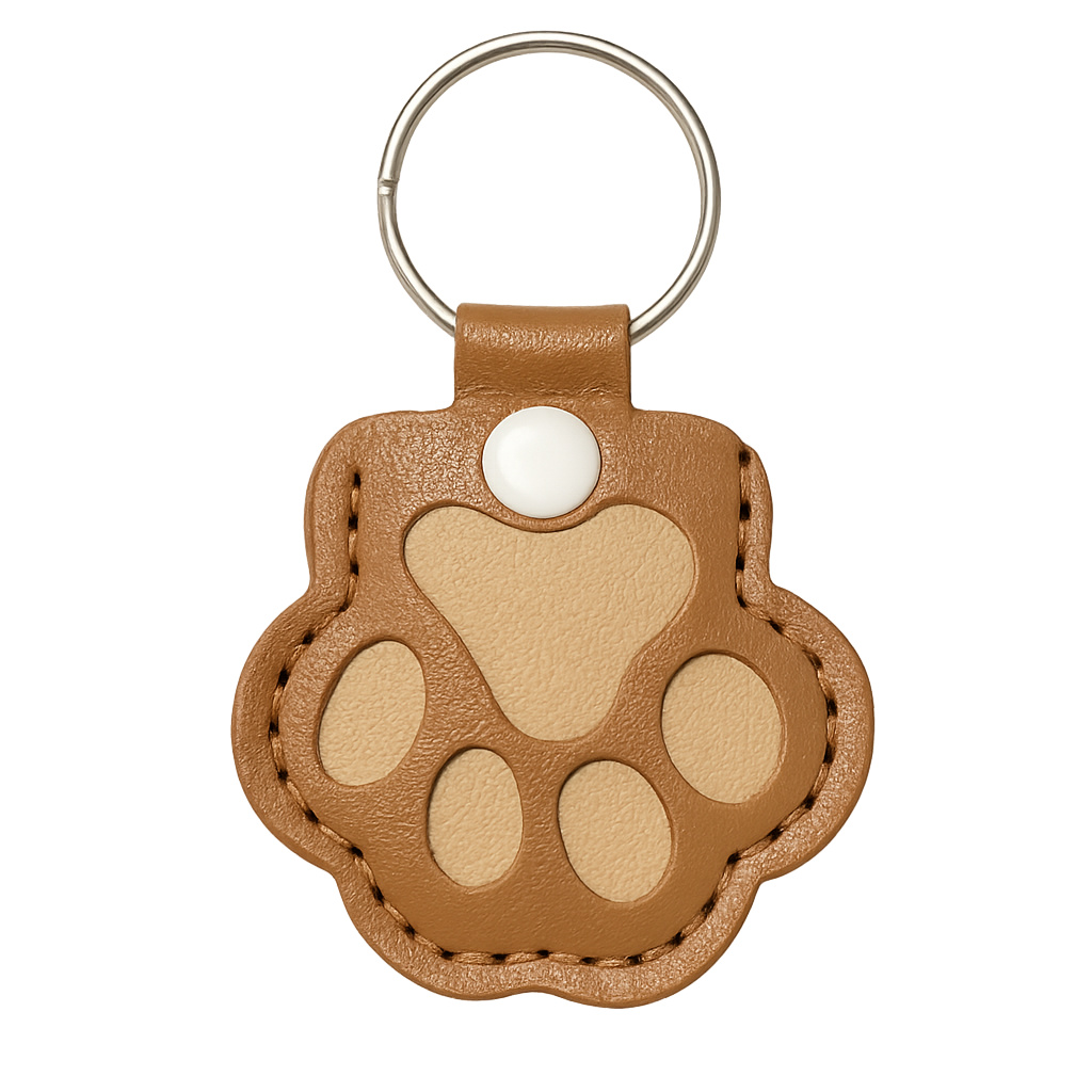 FurEver Paw Leather Keychain